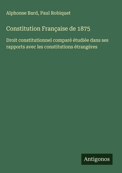 Constitution Française de 1875