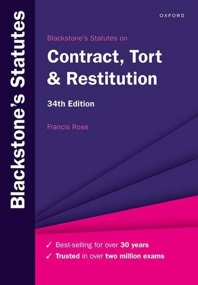 Blackstone’s Statutes on Contract, Tort & Restitution