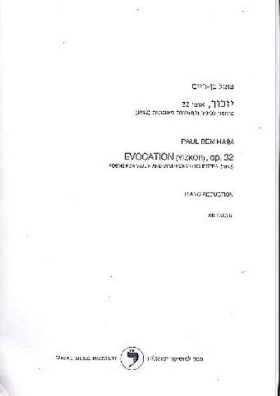 Evocation op.32 for violin andorchestra for violin and piano