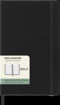 Moleskine Wochen-Notizkalender L/A5 Schwarz Juli-Dezember 2026/2027