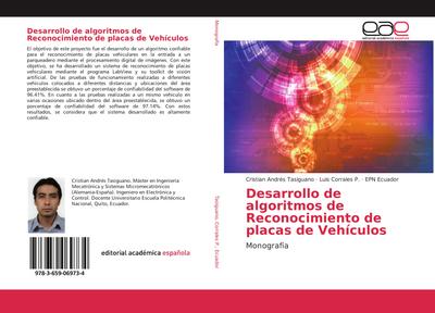 Desarrollo de algoritmos de Reconocimiento de placas de Vehículos