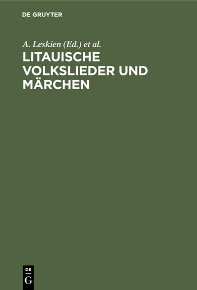 Litauische Volkslieder und Märchen