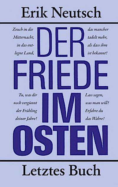 Der Friede im Osten