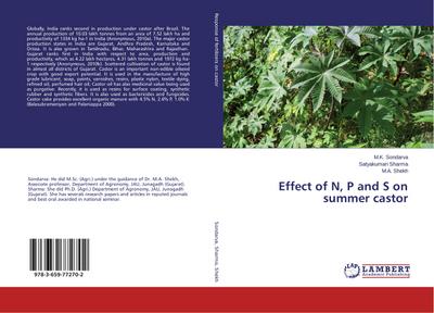 Effect of N, P and S on summer castor