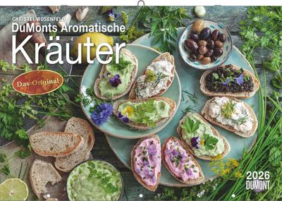 DUMONTS Aromatische Kräuter 2026 - Broschürenkalender - Wandkalender - mit Rezepten und Texten - Format 42 x 29 cm