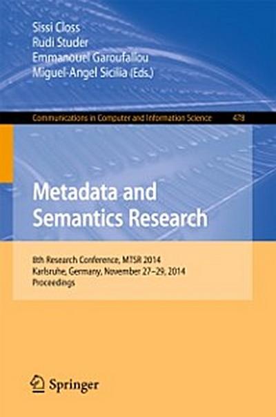 Metadata and Semantics Research