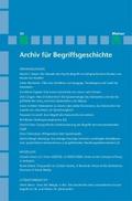Archiv für Begriffsgeschichte / Archiv für Begriff