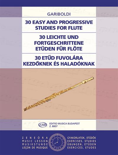 30 leichte und fortgeschrittene Flötenstudien