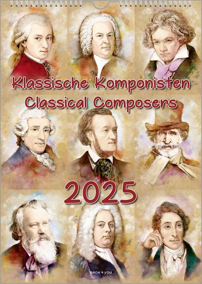 Bach Jr., P: Komponisten-Kalender, ein Musik-Kalender 2025