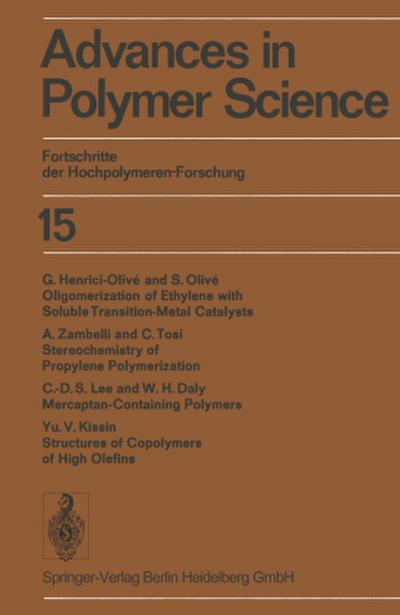 Advances in Polymer Science / Fortschritte der Hochpolymeren-Forschung