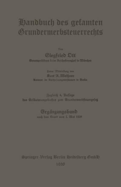 Handbuch des gesamten Grunderwerbsteuerrechts