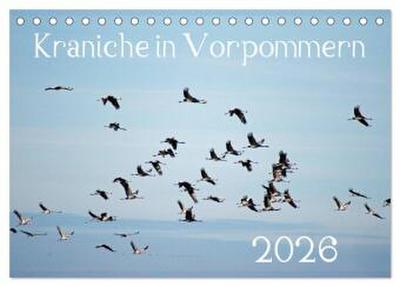 Kraniche in Vorpommern (Tischkalender 2026 DIN A5 quer), CALVENDO Monatskalender