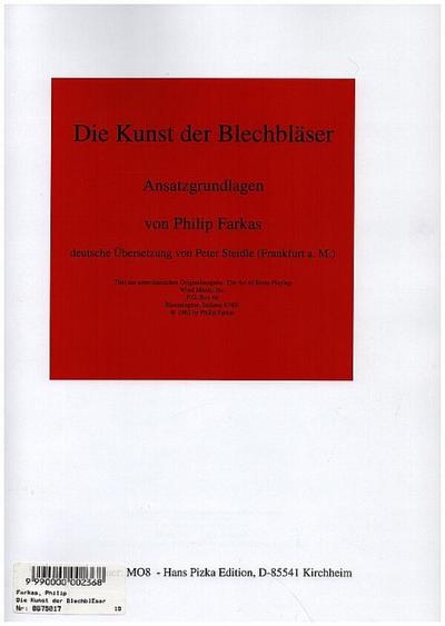 Die Kunst der BlechbläserAnsatzgrundlagen
