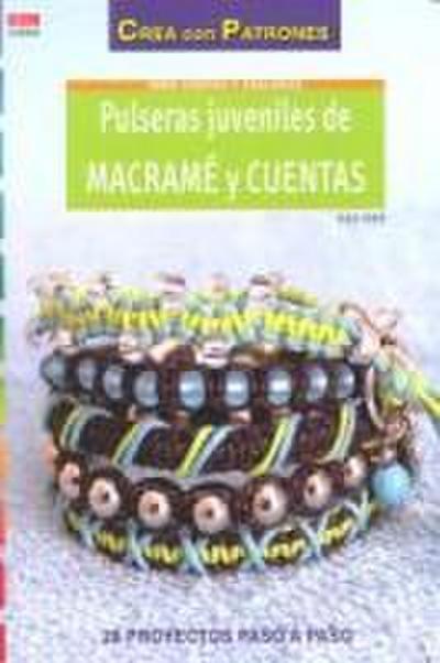 Pulseras juveniles tejidas con macramé y cuentas