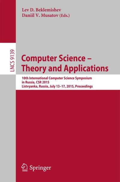 Computer Science -- Theory and Applications