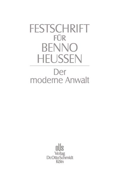 Festschrift für Benno Heussen