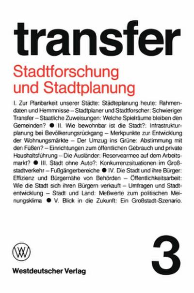 Stadtforschung und Stadtplanung