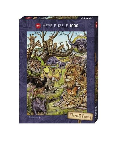 Heye 29661 - Standardpuzzle - Marion Wieczorek, Flora und Fauna Savannah, 1000 Teile