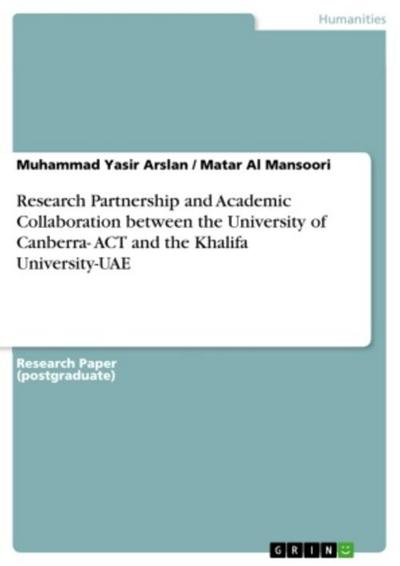 Research Partnership and Academic Collaboration between the University of Canberra- ACT and the Khalifa University-UAE