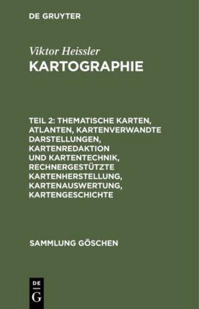 Thematische Karten, Atlanten, kartenverwandte Darstellungen, Kartenredaktion und Kartentechnik, rechnergestützte Kartenherstellung, Kartenauswertung, Kartengeschichte