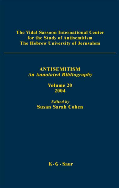 Antisemitism Volume 19. 2003