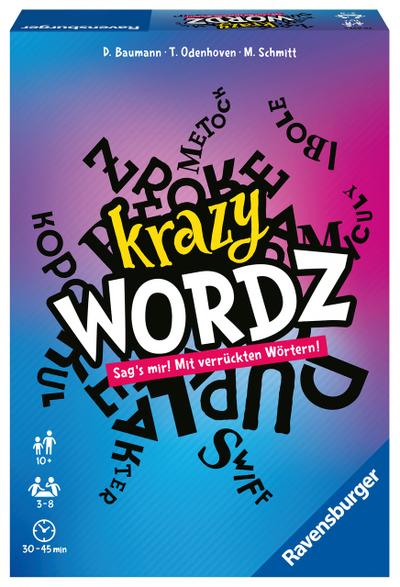 Ravensburger 26837 - Krazy Wordz - Gesellschaftsspiel für die ganze Familie, Spiel für Erwachsene und Kinder ab 10 Jahren, Partyspiel für 3-8 Spieler - mit 240 Spielkarten