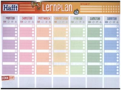 Tischblock Häfft Lernplan A4