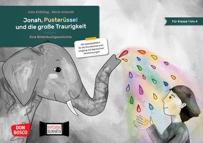 Jonah, Pusterüssel und die große Traurigkeit. Kamishibai Bildkartenset, m. 1 Beilage