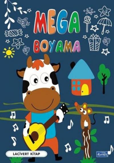 Mega Boyama - Lacivert Kitap