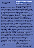 Architekturpädagogiken: Ein Glossar