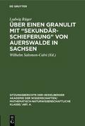 Über einen Granulit mit "Sekundärschieferung" von Auerswalde in Sachsen