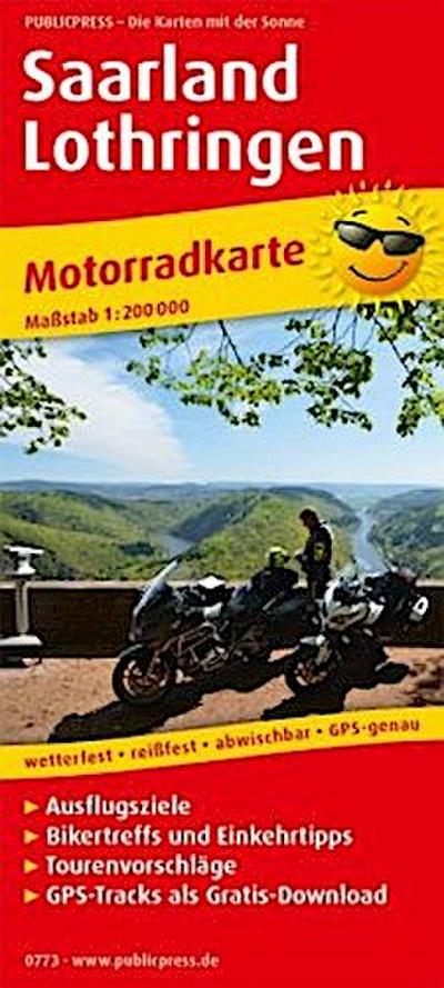 PublicPress Motorradkarte Saarland - Lothringen