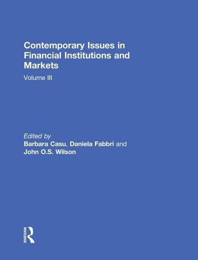 Contemporary Issues in Financial Institutions and Markets