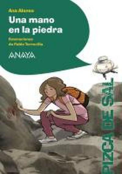 Una mano en la piedra