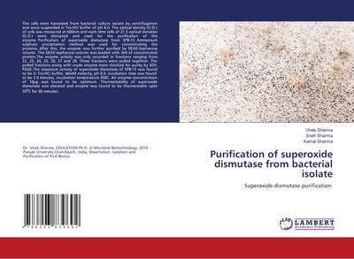 Purification of superoxide dismutase from bacterial isolate