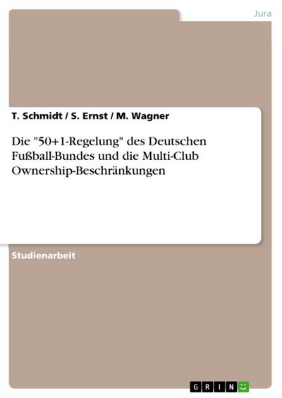 "50+1-Regelung" des DFB und Multi-Club Ownership-Beschränkungen