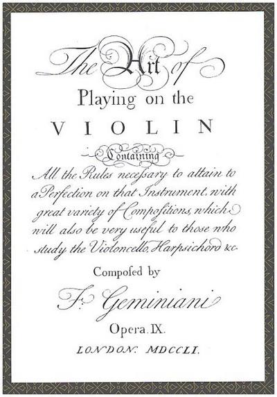 The Art of Playing on the Violin op.9
