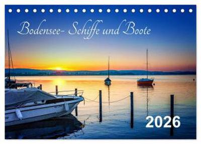 Bodensee-Schiffe und Boote (Tischkalender 2026 DIN A5 quer), CALVENDO Monatskalender