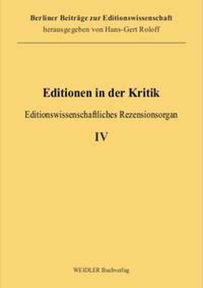 Editionen in der Kritik 4