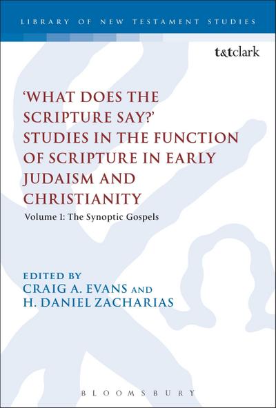 ’What Does the Scripture Say?’ Studies in the Function of Scripture in Early Judaism and Christianity