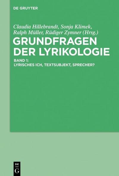 Lyrikologie Grundfragen der Lyrikologie 1