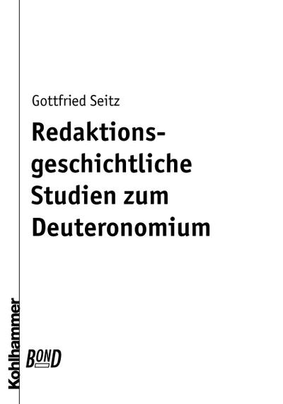 Redaktionsgeschichtliche Studien zum Deuteronomium [Gebundene Ausgabe] by Sei...