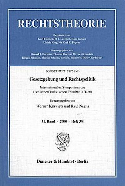 Gesetzgebung und Rechtspolitik