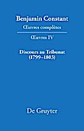 Discours au Tribunat. De la possibilité d’une constitution républicaine dans un grand pays (1799–1803)