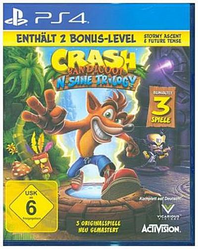 Crash Bandicoot N’Sane Trilogy + 2 Bonus- Level, 1 PS4-Blu-ray Disc