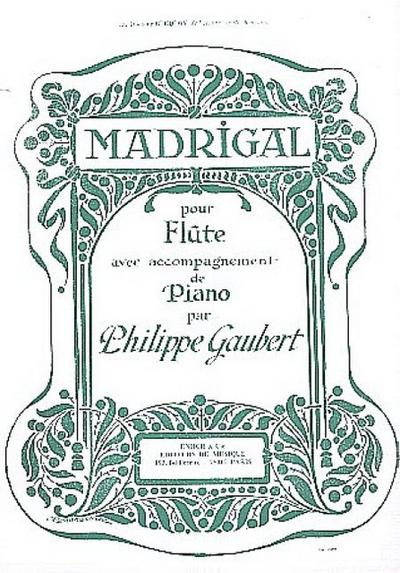 Madrigal pour flute et piano