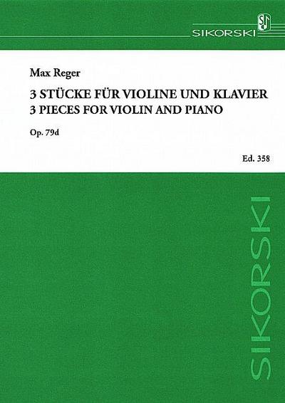 3 Stücke op.79d für Violine undKlavier
