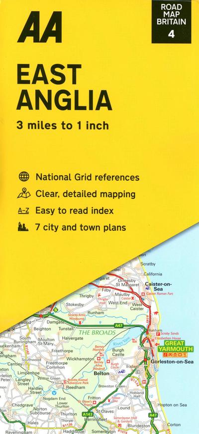 Road Map Britain 04 East Anglia 1 : 200 000