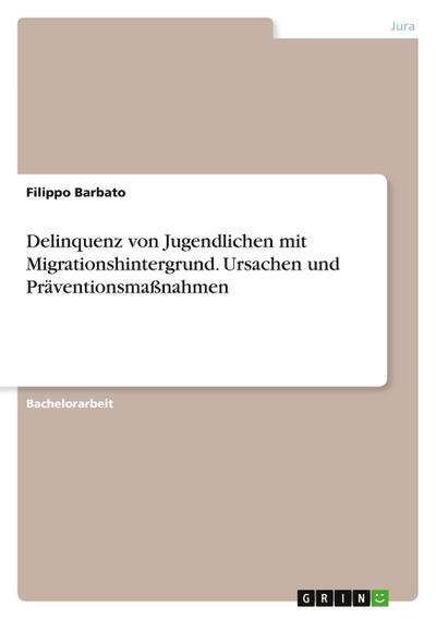 Delinquenz von Jugendlichen mit Migrationshintergrund. Ursachen und Präventionsmaßnahmen