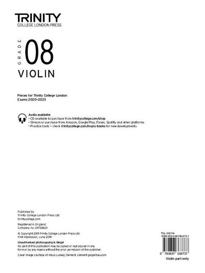 Trinity College London Violin Exam Pieces From 2020: Grade 8 (part only)